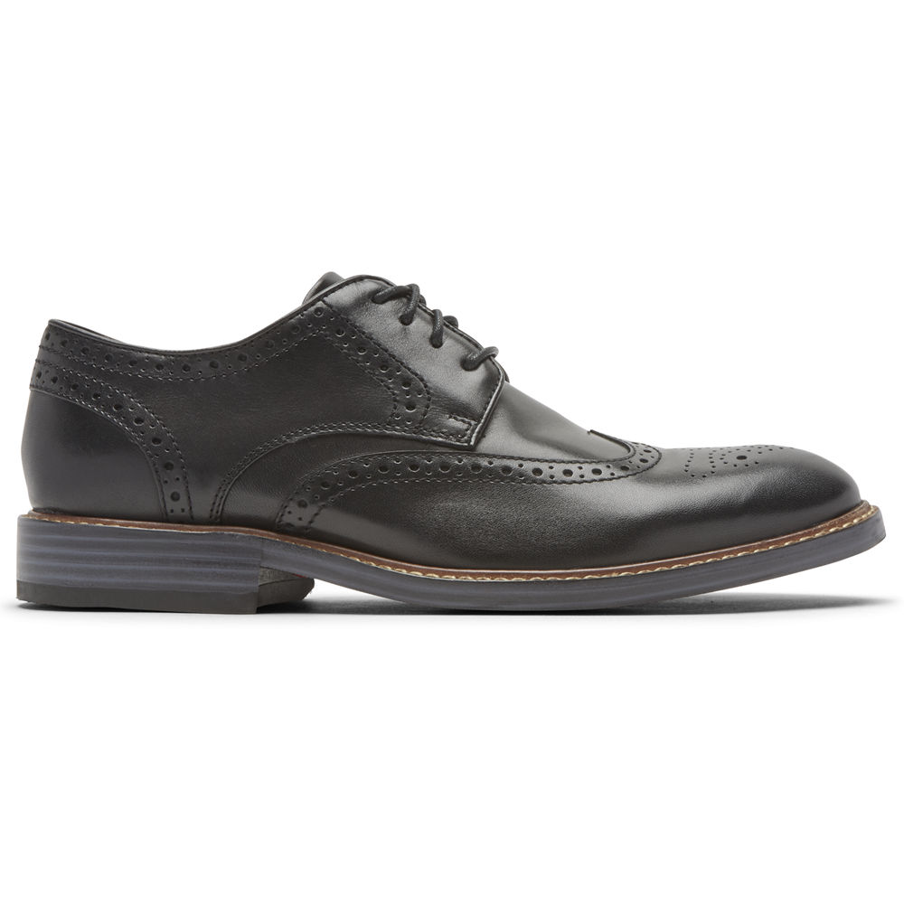 Sapatos Lace Ups Rockport Homem Pretas - Kenton Wingtip - 08345DATN